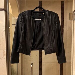 Women's Vintage Valerie Steven’s Black Leather Jacket